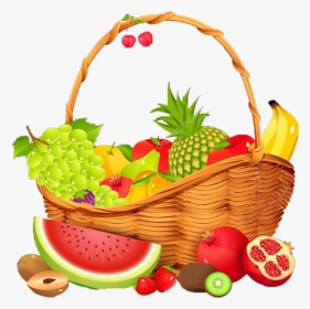 Fruits With Basket Drawing, HD Png Download, Transparent PNG