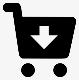 Cart Arrow Down - Cart With Arrow Icon, HD Png Download, Transparent PNG