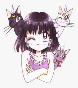 #hotaru #hotarutomoe #sailorsaturn #luna #animegirl - Sailor Saturn Png, Transparent Png, Transparent PNG