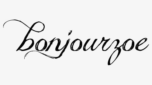 Bonjourzoe Calligraphy - Bonjour Zoe, HD Png Download, Transparent PNG