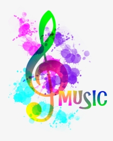 Colorful Music Symbol Png, Transparent Png, Transparent PNG