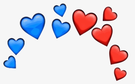 #red #blue #heartred #redheart #heartblue #blueheart - Blue And Red Heart Emoji, HD Png Download, Transparent PNG
