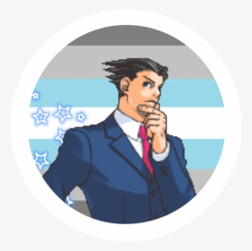 Demi Boy Phoenix Icons Sorry They Look Small They Have - Phoenix Wright Sprite Gif, HD Png Download, Transparent PNG