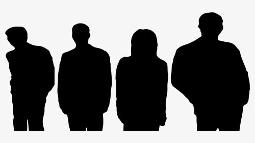 Four Guys Silhouette - Silhouette, HD Png Download, Transparent PNG