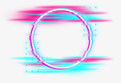 #circle #round #glitch #border #neon #error #geometric - Transparent Glitch Png, Png Download, Transparent PNG
