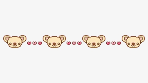 #cute #kawaii #border #overlay #edit #bear #pink #heart - Cartoon, HD Png Download, Transparent PNG