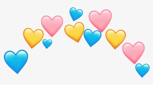 #panpride #pansexual #lgbtqheart Crown #pinkheartcrown - Pansexual Hearts Crown Trandparent, HD Png Download, Transparent PNG