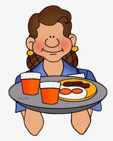 Clip Free Stock Waitress Clipart Service Crew - Waitress Clipart, HD Png Download, Transparent PNG