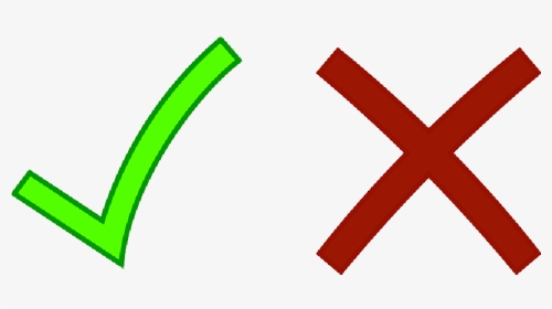 Check, Cross, Red, Green, Attention, Warning, Error - Check Mark And X Mark, HD Png Download, Transparent PNG