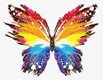#wings #butterfly #butterflys #colorful #yellow #red - Colourful Butterfly Wings, HD Png Download, Transparent PNG