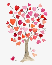 Tree With Hearts Card, HD Png Download, Transparent PNG