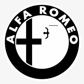 Alfa Romeo Logo Black And White - Circle, HD Png Download, Transparent PNG