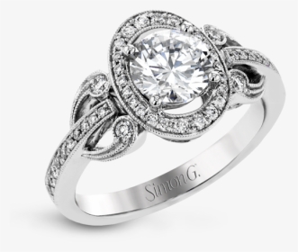 18k White Gold Diamond Engagement Ring - Square Wedding Rings, HD Png Download, Transparent PNG