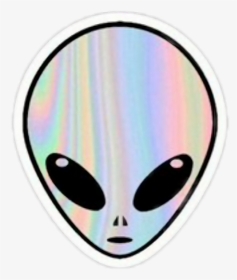 #holo #holographic #alien #space #galaxy #tumblr #aesthetic - Alien Head Transparent, HD Png Download, Transparent PNG