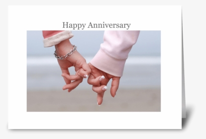 Happy Anniversary Greeting Card - Holding Hands, HD Png Download, Transparent PNG
