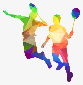 Sport Silhouette Figures Png Download - Badminton, Transparent Png, Transparent PNG