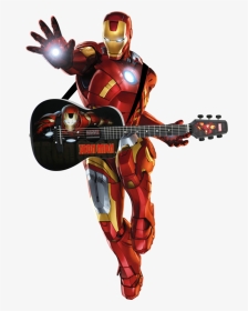 Iron Man - Iron Man Playing Guitar, HD Png Download, Transparent PNG