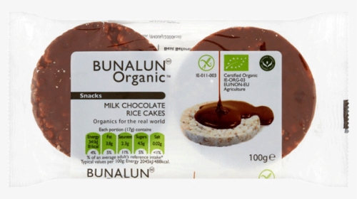 Bunalun Organic Milk Chocolate Rice Cakes 4×25g, HD Png Download, Transparent PNG