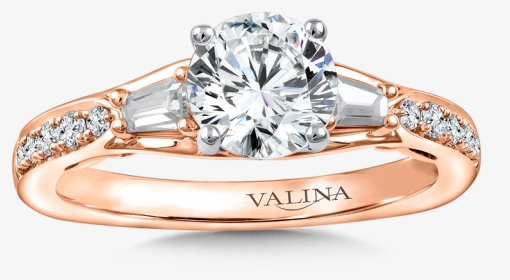 Valina Diamond Engagement Ring Mounting In 14k Rose - Pre-engagement Ring, HD Png Download, Transparent PNG
