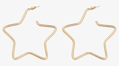 Star Earrings In Colour Gold Earth - Earrings, HD Png Download, Transparent PNG
