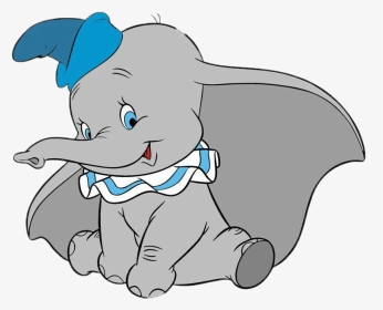 #dumbo #elephant #cartoon #disney #blue#white - Dumbo Disney, HD Png Download, Transparent PNG