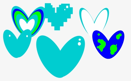 Color Crown Clipart Graphic Free Download Teal Clipart - Heart Clip Art Color Blue, HD Png Download, Transparent PNG