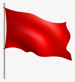 Fluttering Red Flag Png Download - Flag Fluttering Clipart, Transparent Png, Transparent PNG