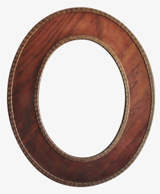 Antique Picture Frame 19c Victorian Oak Wood Oval W/ - Circle, HD Png Download, Transparent PNG