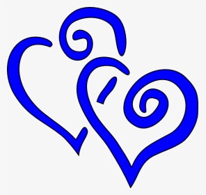 Royal Blue Intertwined Hearts Clip Art At Clker - Royal Blue Wedding Hearts, HD Png Download, Transparent PNG