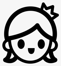 Girl - Smiley Girl Clipart Black And White, HD Png Download, Transparent PNG