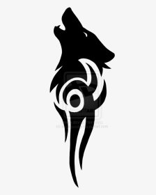Black Wolf Tattoos Png Png Images - Wolf Tribal Tattoo Design, Transparent Png, Transparent PNG