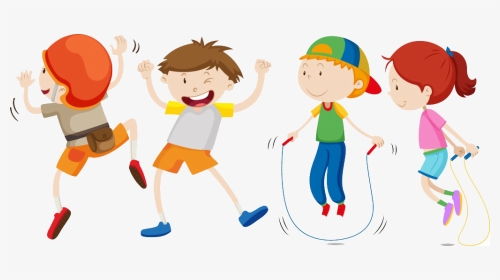 Clipart Children Jumping Rope - Different Movement, HD Png Download, Transparent PNG