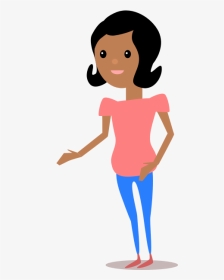 Cartoon Girl With Black Hair - Cartoon, HD Png Download, Transparent PNG