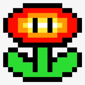 Super Mario Fire Flower - Flower Minecraft Pixel Art, HD Png Download, Transparent PNG