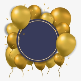 Balloon Gold Computer File - Birthday Balloons Gold Png, Transparent Png, Transparent PNG
