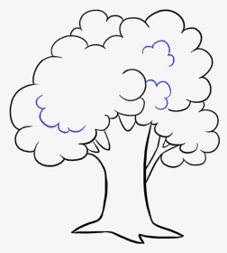 How To Draw A Tree Clipart Image Library Stock How - Draw A Cartoon Tree, HD Png Download, Transparent PNG