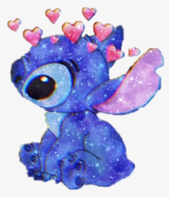 #stitch #heart #heartcrown #cute - Cute Stitch With Hearts, HD Png Download, Transparent PNG
