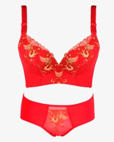 Love Temptation Natal Year Underwear Set Female Red - Lingerie Top, HD Png Download, Transparent PNG