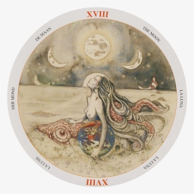 Xiii La Luna - Circle Of Life Tarot, HD Png Download, Transparent PNG