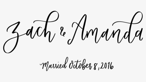 Zach & Amanda Married Copy - Zach Calligraphy, HD Png Download, Transparent PNG