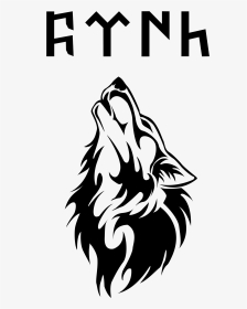 Tattoo Flash Drawing Gray Wolf - Tribal Wolf Tattoo Design, HD Png Download, Transparent PNG
