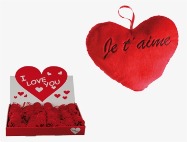 Plüschherz Rotes Herz Je T Aime 9 Cm Valentinstag Liebe - Je Taime, HD Png Download, Transparent PNG