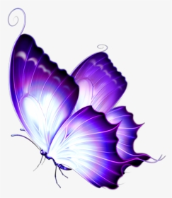 #ftestickers #butterfly #luminous #purple #blue - Transparent Glowing Butterfly Png, Png Download, Transparent PNG