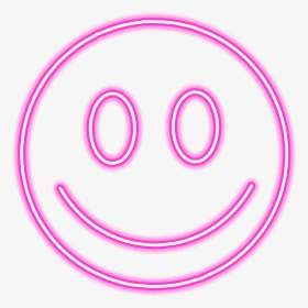#aesthetic #neon #tumblr #colours #pink #smile #sticker - Pink Smile Emoji, HD Png Download, Transparent PNG