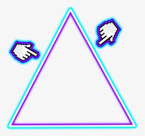 #neon #glow #triangle #purple #freetoedit #geometric - Triangle, HD Png Download, Transparent PNG