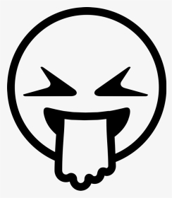 Transparent Emoji Clipart Black And White - Barf Emoji Coloring Page, HD Png Download, Transparent PNG