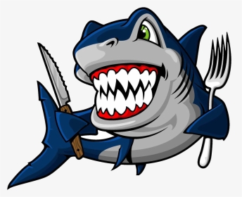 Tooth Vector Shark - Hungry Shark Cartoon Png, Transparent Png, Transparent PNG