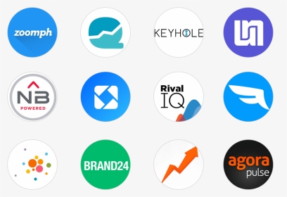 Social Media Analytics Tool Logos Including Agorapulse - Circle, HD Png Download, Transparent PNG