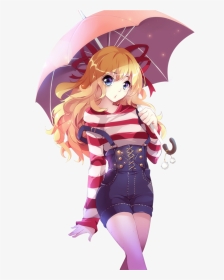 Anime Girl With Umbrella, HD Png Download, Transparent PNG