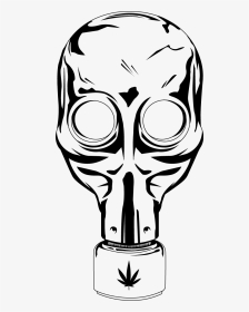 Gas Mask Drawing Cannabis - Cool Gas Mask Drawing, HD Png Download, Transparent PNG